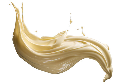 mayonaise drop PNG splashes isolated on Transparent and white background - clipping path mayonaise splash template - Food Restaurant Advertising