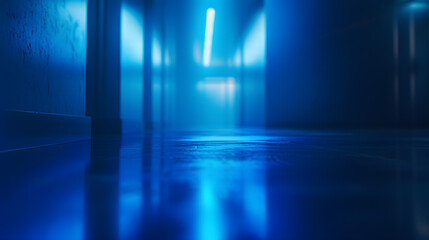Blue Light Illuminating Room