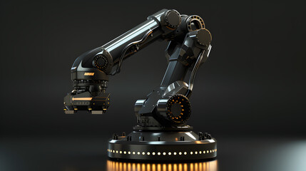 Robotic Arm With Illuminated Light - obrazy, fototapety, plakaty