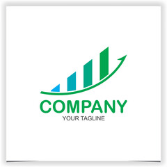 Abstract financial growth up logo icon design with arrow combined for economy finance element symbol