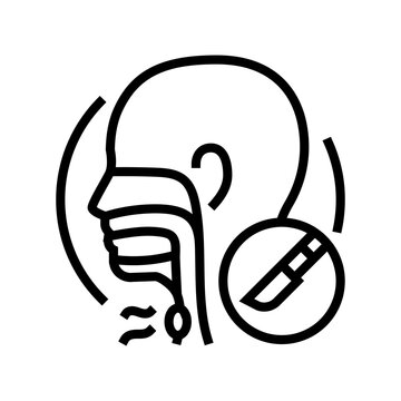 laryngectomy surgery hospital line icon vector. laryngectomy surgery hospital sign. isolated contour symbol black illustration