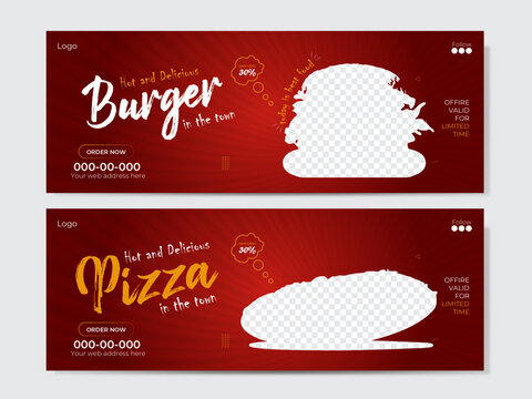 Food facebook cover design template