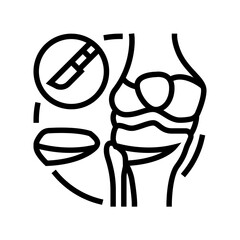 osteotomy surgery hospital line icon vector. osteotomy surgery hospital sign. isolated contour symbol black illustration