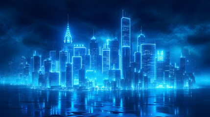 A Vibrant Cityscape With Tall Buildings