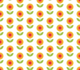 Retro, vintage style floral pattern design background. Pattern graphics used for wallpaper, tiles, fabric, fashion, textures and interiors.