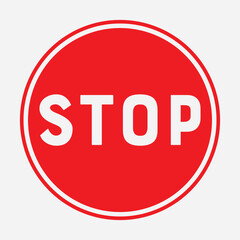 Red stop sign icon vector illustration. stop sign illustration in PNG isolated on white background