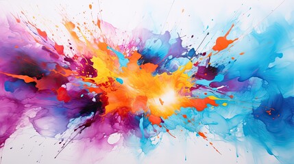 abstract painting,fun stroke,dry painting,splash ::2 vibrant,watercolo