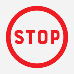 Red stop sign icon vector illustration. stop sign illustration in PNG isolated on white background