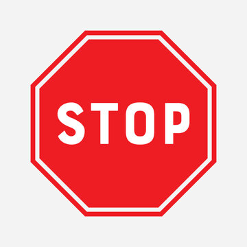 Red stop sign icon vector illustration. stop sign illustration in PNG isolated on white background
