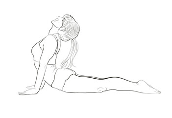 Yoga pose girl