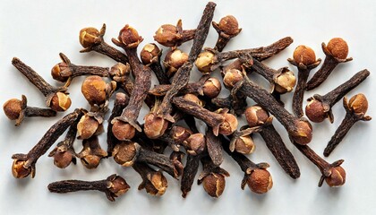 Obraz premium Dried cloves on white background