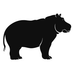 Fototapeta premium hippo silhouette