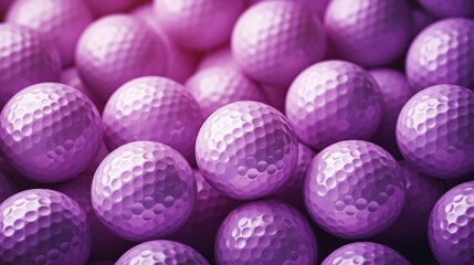 Background with golf balls in Purple color. - obrazy, fototapety, plakaty