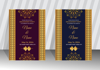 luxury wedding invitation card design 