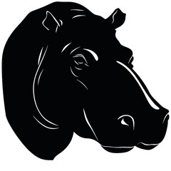 hippopotamus silhouette