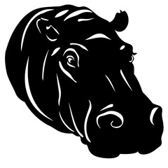 hippopotamus silhouette