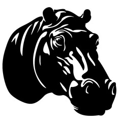 hippopotamus silhouette