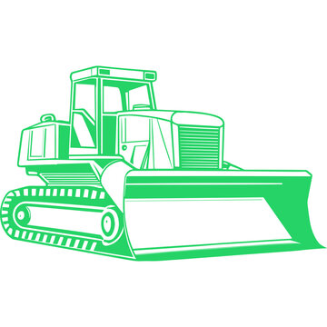 recommend clip art: Bulldozer Heavy Equipment Line Art Icon