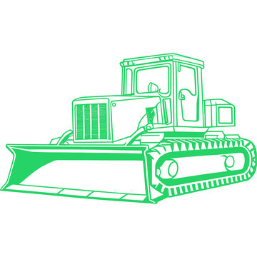 recommend clip art: Bulldozer Heavy Equipment Line Art Icon