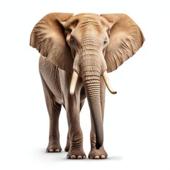 Obraz premium a elephas maximus, studio light , isolated on white background