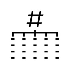 hashing algorithm glyph icon vector. hashing algorithm sign. isolated symbol illustration - obrazy, fototapety, plakaty