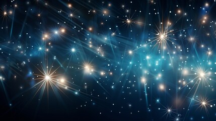 Fototapeta premium Beautiful sparks shine with special light. Vector sparkles on a transparent background. Christmas abstract pattern. A beautiful illustration for the postcard. The background for the image. Luminarie
