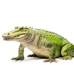 Obraz premium a crocodylus porosus, studio light , isolated on white background