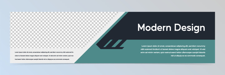 Modern abstract LinkedIn banner template