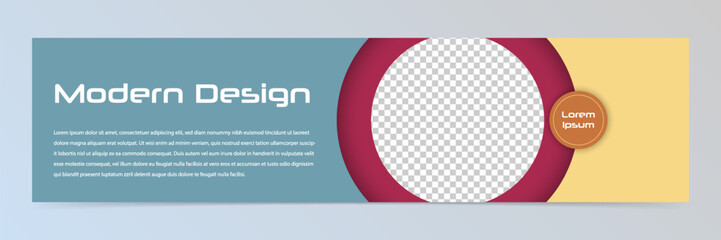 Modern abstract LinkedIn banner template