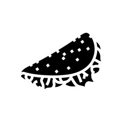 taco fast food glyph icon vector. taco fast food sign. isolated symbol illustration