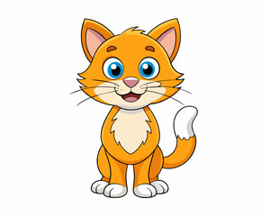 Obraz premium cat feline kitty kitten pussycat cartoon pretty cute vector illustration perfect beautiful amazing tabby tomcat