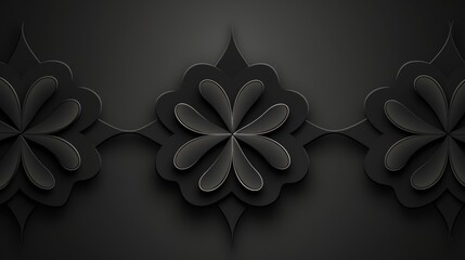 Background with quatrefoils in Black color