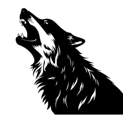 wolf  silhouette