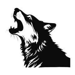 silhouette of a wolf