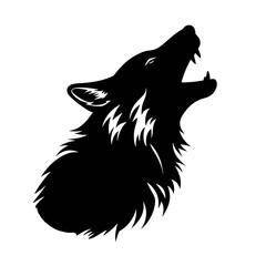silhouette of a wolf