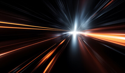 Fototapeta na wymiar light rays background, motion blur speed effect.