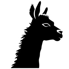 Obraz premium Llama silhouette