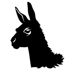 Naklejka premium Llama silhouette