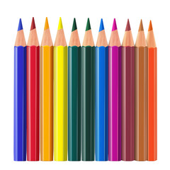 set of colored pencils, isolated on transparent background