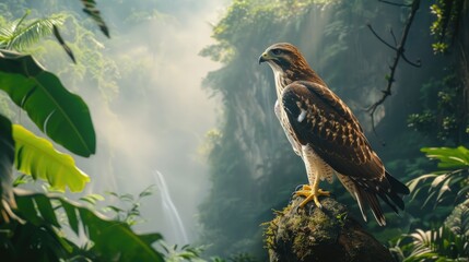Beautiful winged hawk birds that dazzle the eye, the beauties of creation Generative AI