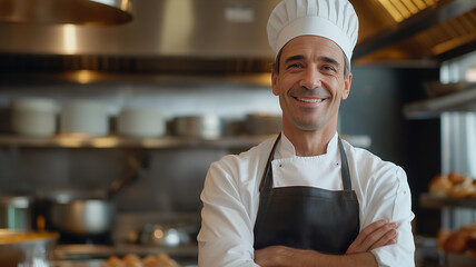 portrait photo of a chef in the kitchen concept