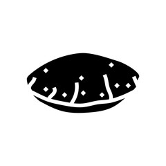 roti bread indian cuisine glyph icon vector. roti bread indian cuisine sign. isolated symbol illustration