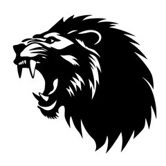 lion face silhouette