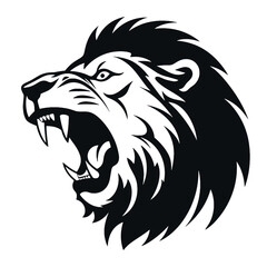 lion face silhouette