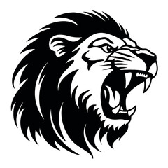 lion face silhouette