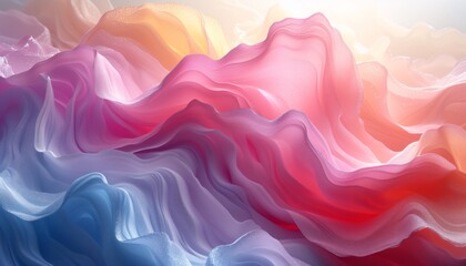 Obraz premium abstract wavy texture in pastel gradient colors