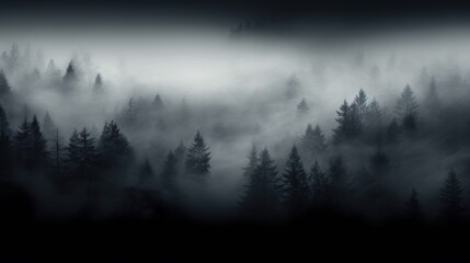 Black Color Fog Background - obrazy, fototapety, plakaty
