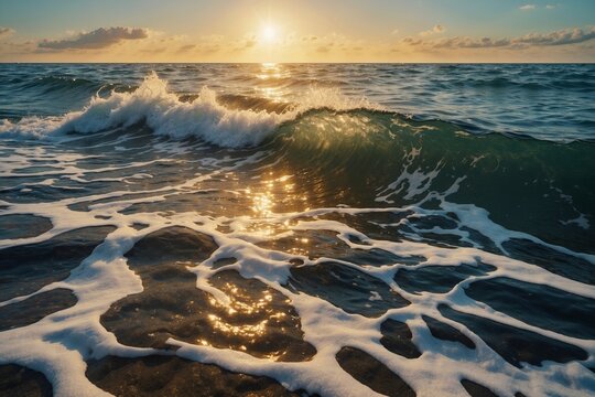 sunset over the sea