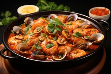 Fototapeta premium a bowl of thai Tom Yum goong professional advertising food photography