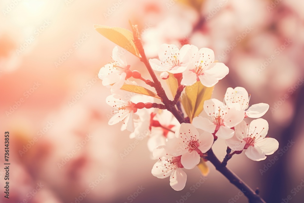 Aufkleber a detailed view of a flower on a tree. perfect for nature enthusiasts and botanical-themed projects